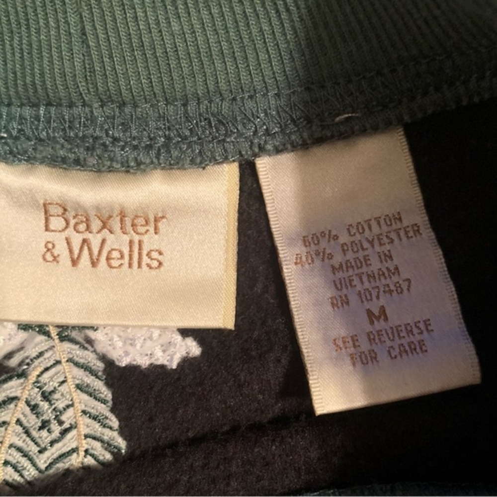 Women's M Baxter & Wells Christmas Wreath Cardinal Pullover Sweater VTG Holiday - Picture 2 of 6